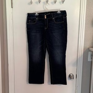 American Eagle dark wash jeans size 14 stretch